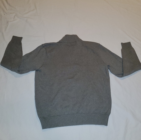 Ralph Lauren Gray Half Zip-Up Men's Sweater Cotton - Picture 5 of 5